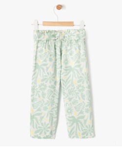 Pantalon imprimé en viscose avec taille élastique bébé fille